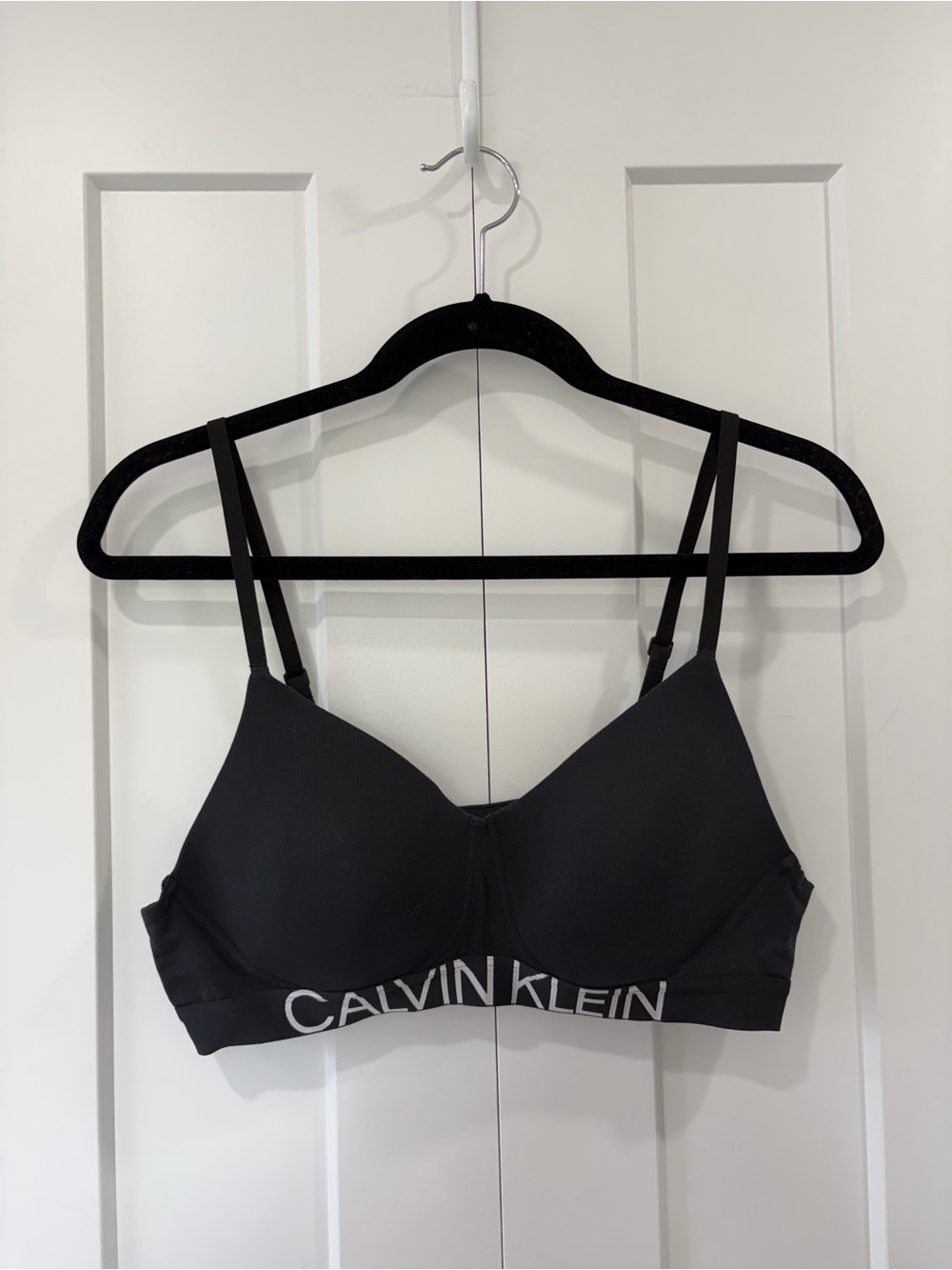 Calvin Klein Black Logo Wireless Bra
